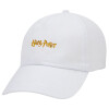 Adult Baseball Cap White 5-panel (POLYESTER, ADULT, UNISEX, ONE SIZE)