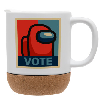 Among US VOTE, Ceramic coffee mug Cork (MAT), 330ml (1pcs)