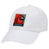 Adult Baseball Cap White 5-panel (POLYESTER, ADULT, UNISEX, ONE SIZE)