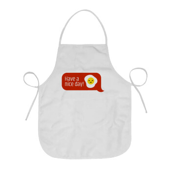 Have a nice day Emoji, Chef Apron Short Full Length Adult (63x75cm)