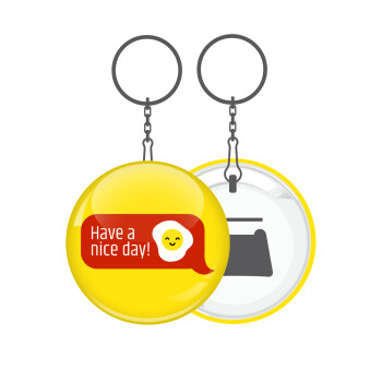 Have a nice day Emoji, Μπρελόκ μεταλλικό 5cm με ανοιχτήρι