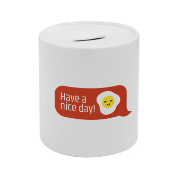 Have a nice day Emoji, Κουμπαράς πορσελάνης με τάπα