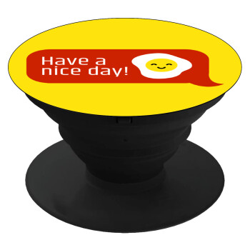 Have a nice day Emoji, Phone Holders Stand  Black Hand-held Mobile Phone Holder