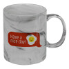 Mug ceramic marble style, 330ml