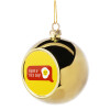 Golden Christmas tree ball ornament 8cm