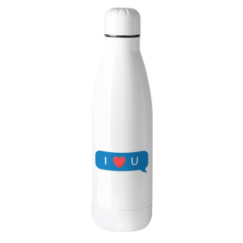 I Love You text message, Metal mug thermos (Stainless steel), 500ml