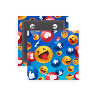 3D Emoji Collection, Κονκάρδα παραμάνα τετράγωνη 5x5cm