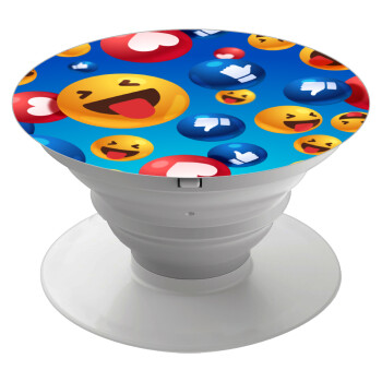 3D Emoji Collection, Phone Holders Stand  Λευκό Βάση Στήριξης Κινητού στο Χέρι