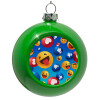 Green Christmas tree ornament bauble 8cm