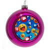 Purple Christmas tree ornament bauble 8cm