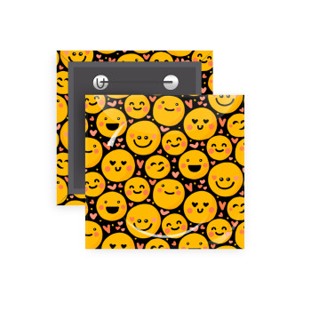 Emojis Love, Κονκάρδα παραμάνα τετράγωνη 5x5cm