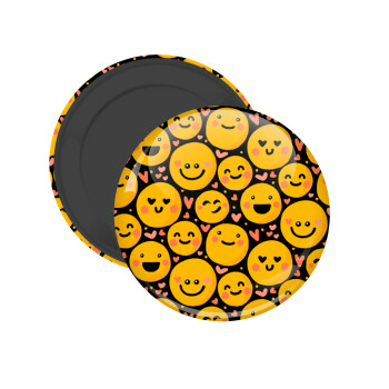 Emojis Love, Μαγνητάκι ψυγείου στρογγυλό διάστασης 5cm