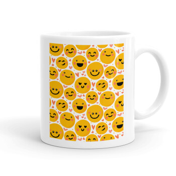 Emojis Love, Ceramic coffee mug, 330ml (1pcs)