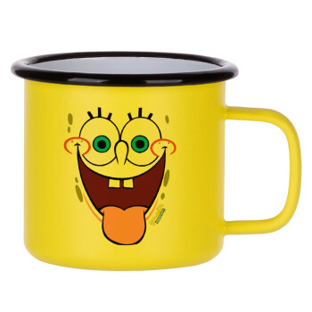 SpongeBob SquarePants smile, Metallic enamel MATT Yellow cup 360ml