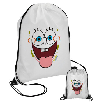 SpongeBob SquarePants smile, Τσάντα πουγκί με μαύρα κορδόνια (1 τεμάχιο)