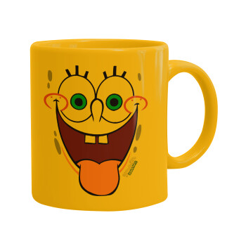 SpongeBob SquarePants smile, Ceramic coffee mug yellow, 330ml