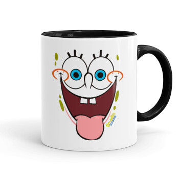 SpongeBob SquarePants smile, Mug colored black, ceramic, 330ml