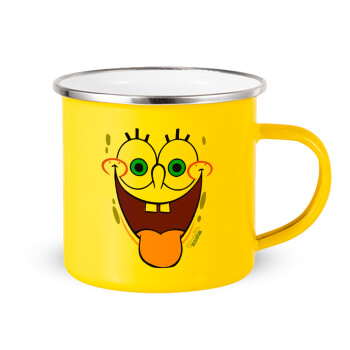SpongeBob SquarePants smile, Κούπα Μεταλλική εμαγιέ Κίτρινη 360ml