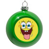 Green Christmas tree ornament bauble 8cm