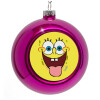 Purple Christmas tree ornament bauble 8cm