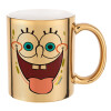 Mug ceramic, gold mirror, 330ml