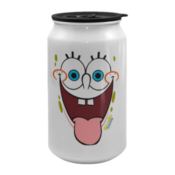 SpongeBob SquarePants smile, Κούπα ταξιδιού μεταλλική με καπάκι (tin-can) 500ml