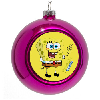 SpongeBob SquarePants character, Purple Christmas tree ornament bauble 8cm