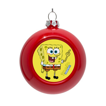 SpongeBob SquarePants character, Red Christmas tree ornament bauble 8cm