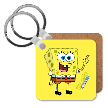 SpongeBob SquarePants character, Μπρελόκ Ξύλινο τετράγωνο MDF