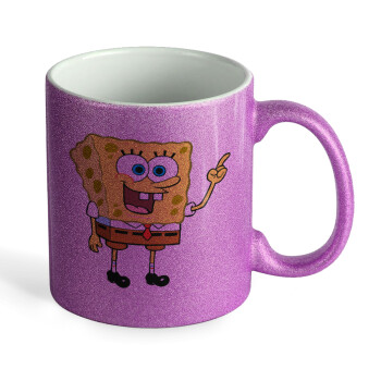 SpongeBob SquarePants character, Κούπα Μωβ Glitter που γυαλίζει, κεραμική, 330ml