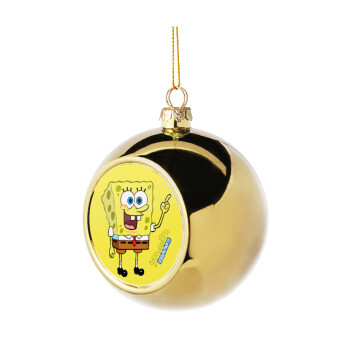 SpongeBob SquarePants character, Golden Christmas tree ball ornament 8cm