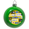 Green Christmas tree ornament bauble 8cm