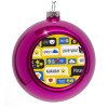 Purple Christmas tree ornament bauble 8cm