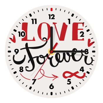 Love forever ∞, Ρολόι τοίχου ξύλινο (20cm)