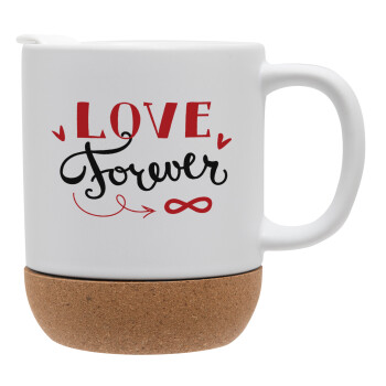 Love forever ∞, Ceramic coffee mug Cork (MAT), 330ml (1pcs)