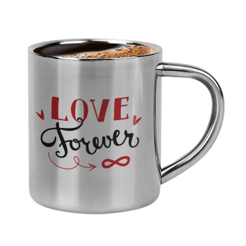 Love forever ∞, Double-wall metal cup for espresso (220ml)