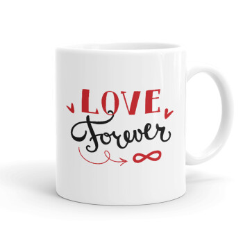 Love forever ∞, Ceramic coffee mug, 330ml (1pcs)