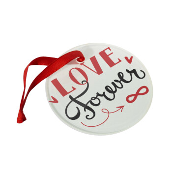 Love forever ∞, Christmas ornament glass 9cm