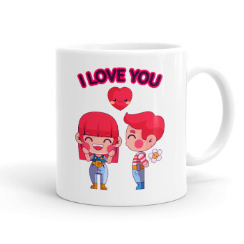 Couple, I love you, Ceramic coffee mug, 330ml (1pcs)