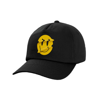 Smile avatar distrorted, Καπέλο Ενηλίκων Baseball, 100% Βαμβακερό,  Μαύρο (ΒΑΜΒΑΚΕΡΟ, ΕΝΗΛΙΚΩΝ, UNISEX, ONE SIZE)