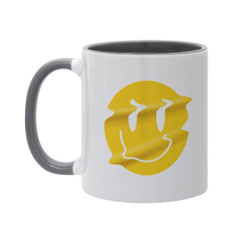 Smile avatar distrorted, Mug colored grey, ceramic, 330ml