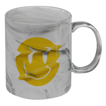 Smile avatar distrorted, Mug ceramic marble style, 330ml