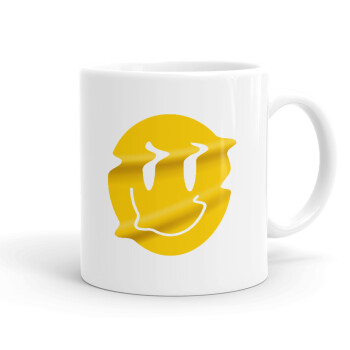 Smile avatar distrorted, Ceramic coffee mug, 330ml (1pcs)