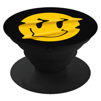 Smile avatar distrorted, Phone Holders Stand  Black Hand-held Mobile Phone Holder