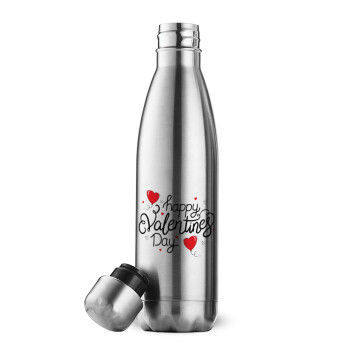 Happy Valentines Day!!!, Inox (Stainless steel) double-walled metal mug, 500ml