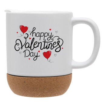 Happy Valentines Day!!!, Ceramic coffee mug Cork (MAT), 330ml (1pcs)