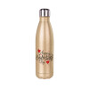 Glitter gold stainless steel thermos bottle, double-walled, 500ml