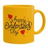 Ceramic coffee mug yellow, 330ml