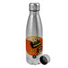 Metallic water bottle, stainless steel, 750ml