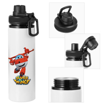 Super Wings, Metal water bottle with safety cap, aluminum 850ml
